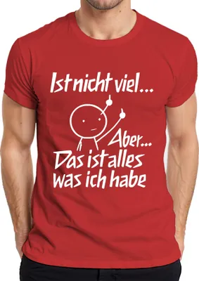 Produktbild von Ist nicht viel aber das ist alles sarkastisch mittelfinger lustig Herren T-Shirt, Rot, 3XL