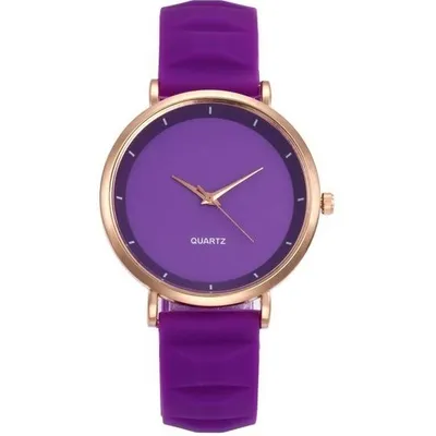 Produktbild von HO-12233 Violette Damenuhr - Stilvoll und Hautfreundlich KP12233