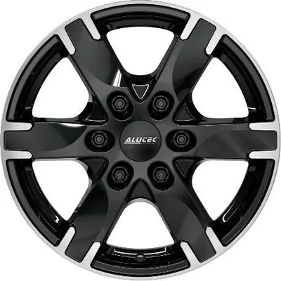 Produktbild von 16 Zoll Alufelge ALUTEC Titan 16"x7" 6x130 PCD ET55 84.10mm Felge Schwarz Frontpoliert
