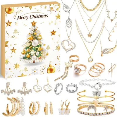 Produktbild von Schmuck Adventskalender 2025 DIY Frauen Armbänder Halsketten C