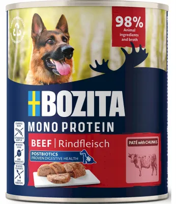 Obrázek produktu pro BOZITA Monoproteinový pašteta z hovězího masa - mokrá krmiva pro psy - 800 g