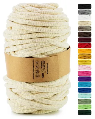Image de Fil de coton pour macramé, 9 mm, 50 mètres