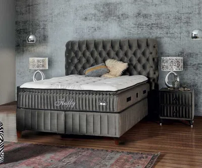 Produktbild von Pointhome Bss Bedding Boxspringbett Set 160x200 cm, Fluffy, H3, Orthopädische Matratze, 7 Zonen Allergenfrei und Atmungsaktiv, Matratze mit Topper