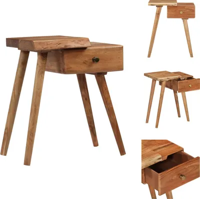 Zdjęcie produktu dla vidaXL Szafka nocna z litego drewna akacjowego 45 x 32 x 55 cm - Szafki nocne