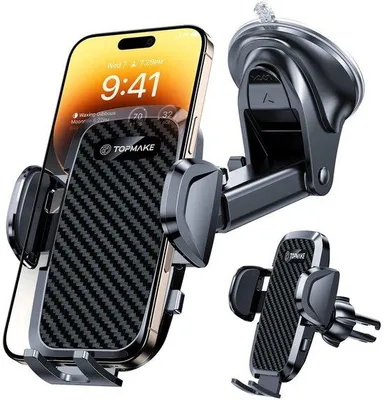 Productafbeelding van 4-in-1 Auto Telefoonhouder met sterke Zuignap en Ventilatiehaak