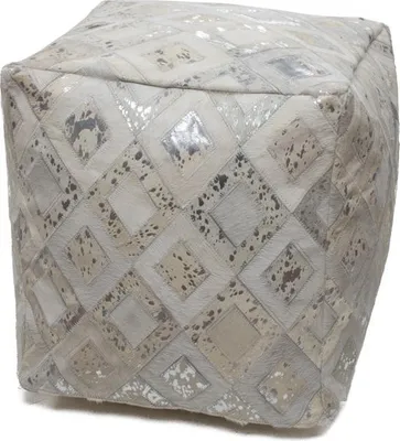 Produktbild von Dazzle Pouf 100 Grau / Silber 45cm x 45cm