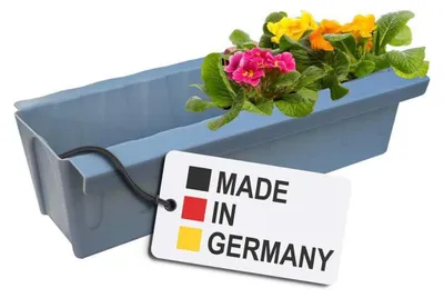 Produktbild von Euro-Paletten Blumenkasten-Einsätze | mit Hängesystem zum Einhängen | 37,3cm Grau | Pflanzkasten für Europalette Palette | Balkonkasten | Blumentopf | extrem stabil
