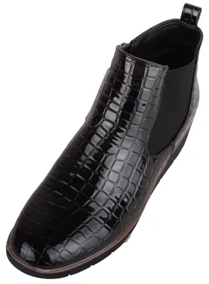 Produktbild von ABSOLUTE FOOTWEAR Damen Chelsea-Stiefel aus  mit Keilabsatz und Doppelz
