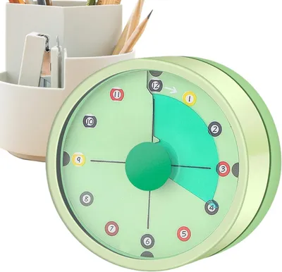 Produktbild von Optischer 60-Minuten-Timer mit Aufziehmechanismus und 72 dB starkem, visuellem Countdown, geeignet für Küche, Büro, Spiele und Badezimmer.