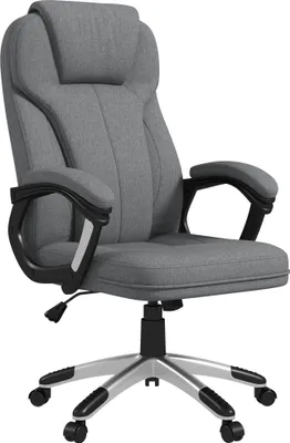Produktbild von Bürostuhl Schreibtischstuhl Chefsessel, höhenverstellbar, Wippfunktion, 6 cm x 75 cm x 120 cm, Grau