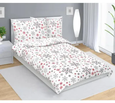 Obrázok produktu pre Mikroflanelové posteľné prádlo – biela, sivá, červená – 140 x 200, 70 x 90