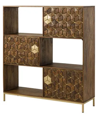 Immagine prodotto di MASSIVMOEBEL24 | scaffale in legno di Mango 130x40x142,5 marrone oliato DIAMOND #219