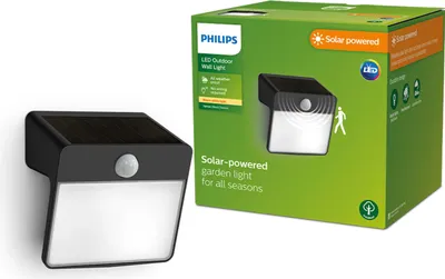Zdjęcie produktu dla Philips Kinkiet Yarixa 2,2 W, Oświetlenie zewnętrzne ścienne, Czarny, Plastik, IP44, Patio, Ogród, III