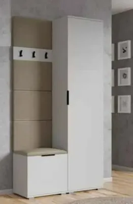 Obrázek produktu pro Věšák do předsíně CLIF W-100 bílý/černý