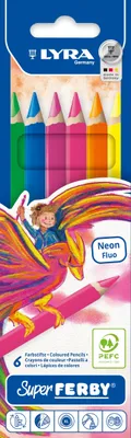 Produktbild von LYRA 4084900451328 Super Ferby Neon Kartonetui mit 6 Farbstiften, Sortiert