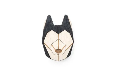 Productafbeelding van BeWooden, uni, houten speld "Husky", grijs