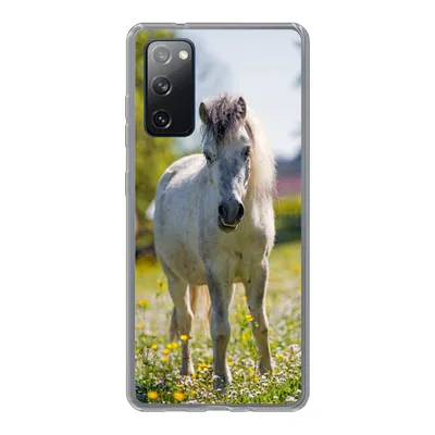 Produktbild von MuchoWow® Handyhülle Schutzhülle Hülle für Samsung Galaxy S20 FE Pferd - Blumen - Licht Silikon Softcase Handy Hülle - Abdeckung