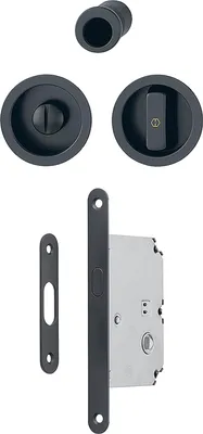 Obrázek produktu pro HOPPE Sada klik 4920 - WC se zámkem, kulatá, černá matná