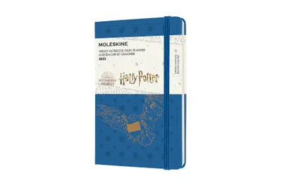 Obrázek produktu pro Moleskine 12měsíční týdenní diář 2022 Harry Potter, kapesní/A6, 1 týden = 1 strana, pravá strana linkovaná, vázaný, antverpská modrá