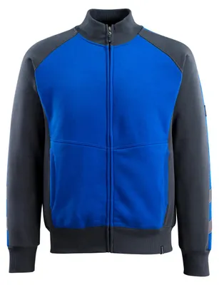 Produktbild von Mascot Sweatshirt AMBERG UNIQUE mit Reißverschluss 50565 Gr. M kornblau/schwarzblau