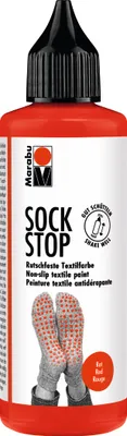 Produktbild von Marabu Textilfarbe Sock Stop 90 ml rot