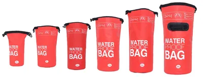Produktbild von DonDon wasserdichter Outdoor Dry Bag Trockentasche mit Riemen - rot 30 Liter