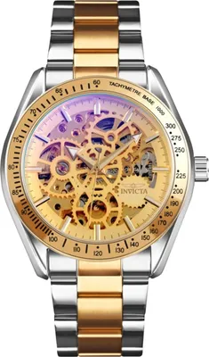 Produktbild von Invicta Objet D Art 69600 Herren Uhr - Automatisches Uhrwerk - Edelstahl mit Gold Zifferblatt - 43 mm
