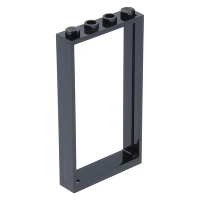 Produktbild von 2x Lego Tür Rahmen 1x4x6 schwarz ohne Scheibe Haus Fenster 6337273 60596