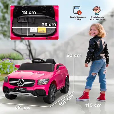 Produktbild von AIYAPLAY Kinder Elektroauto 12V Kinderauto mit 2,4 GHz Fernbedienung, Hupe, Rosa