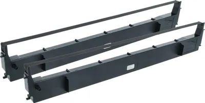 Produktbild von vhbw 2x Farbband Schriftband kompatibel mit Epson LQ1170, LX 1050, LQ1600, LQ1600K, MX-100, LX 1050+, LX 1170 II Nadeldrucker, Bondrucker - Schwarz