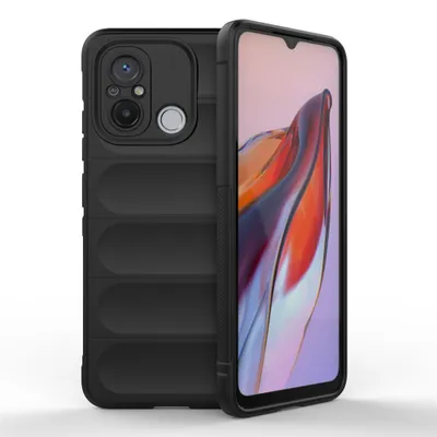 Produktbild von Hülle für Xiaomi Handyhülle Outdoor Case Handy Tasche Silikon Back Cover Bumper Schwarz Redmi 12C