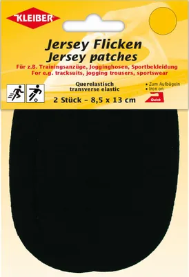 Obrázok produktu pre KLEIBER 30190 KLEIBER Žehliteľná záplata z džerseju, 85 x 130 mm, čierna
