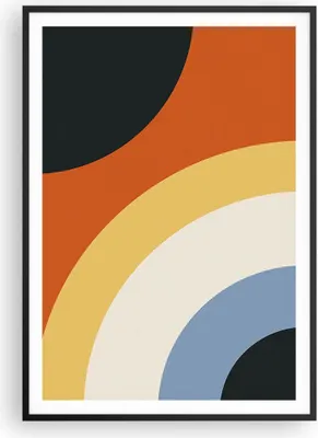 Produktbild von Gerahmtes Poster - Schwarzer Rahmen - Abstraktion die Farben Radius - 70x100 cm - Wand Bild - Wanddeko - Wandbilder - Wandposter - Bilderrahmen - Bilder - Kunstdruck - Wandbild - P2BPA70x100-4267