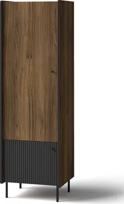 Produktbild von Furniture24 Kleiderschrank PRESTIGO P2 Schrank 55x191x55 Drehtürenschrank 1 Tür Halbaschrank Regalschrank