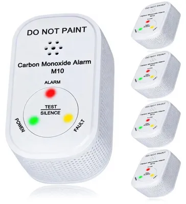 Produktbild von NEMAXX® M10 Mini CO-Warnmelder – Kohlenmonoxidmelder mit Batterie, elektrochemischem Sensor, 10 Jahre Lebensdauer, 85 dB Alarm, EN 50291-1 – 5x