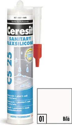 Produktbild von Ceresit CS 25 SANITARY Silicon 280 ml 01 weiß