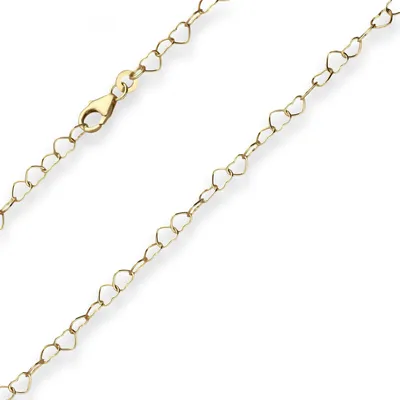 Produktbild von 3,6mm Herzkette Goldkette Fusskette Fussschmuck aus 333 Gold Gelbgold 25cm