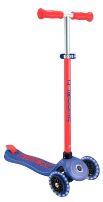 Image de Globber Trottinette 3 roues PRIMO PLUS LIGHTS NEON ? Bleu - rouge