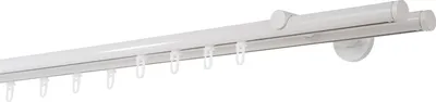 Produktbild von Gardinenstange Maß Innenlauf 20mm Match 2-lauf Wand 12cm Farbe: Weiß, Größe: 100cm