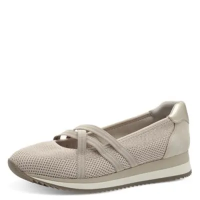Produktbild von Damen Ballerinas Jana 8-22173-42 beige-gold 39