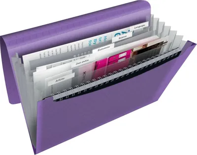 Produktbild von Fächermappe Colour'Breeze A4 PP lavendel Packung mit 3 Stück