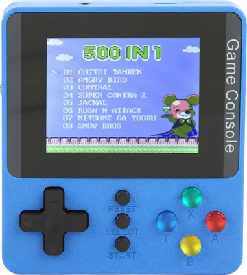 Imagen del producto de Consola de juegos portátil con pantalla a color de 3 pulgadas, mini consola de juegos que admite conexión a TV, versión azul, para un solo jugador