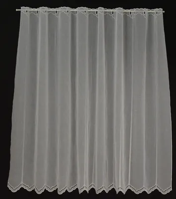 Produktbild von Gardinen Kranzusch feiner Batist Lochstickerei 120x157,5 cm H/B weiß Bistrogardine Vorhang Küche 1er Pack