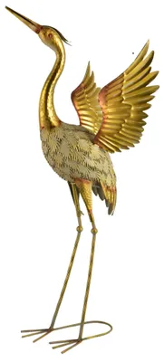 Imagen del producto de Dekofigur, figura decorativa de metal, diseño "Mondex", modelo "Cedric", dimensiones 45,5 x 38 x 95 cm, color dorado, 1 unidad