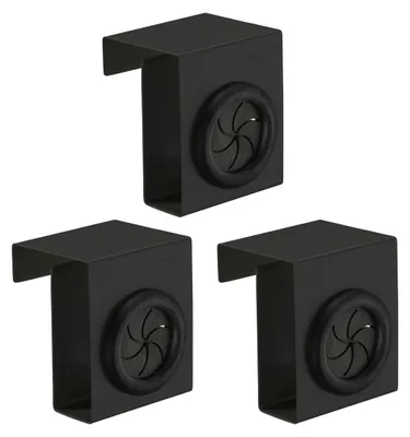 Produktbild von WENKO Küchenhaken Mod. Push Matt Schwarz, 3er Set, zum Einhängen an die Schublade und die Schranktür
