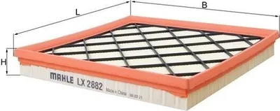 Produktbild von MAHLE LX 2882 Luftfilter für OPEL Astra J Sports Tourer (P10)