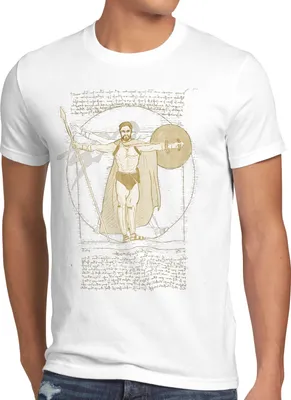 Produktbild von style3 Vitruvianischer Spartaner Herren T-Shirt antiker kämpfer 300 dreihundert