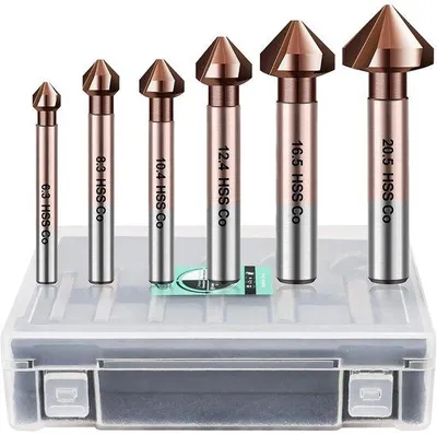 Obrázek produktu pro Sada vrtáků pro kov – 6 kusů, průměr 6,3 – 20,5 mm – ocel HSS a kobalt