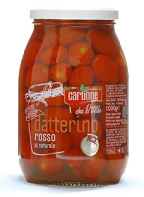 Produktbild von Datterino Rosso al naturale Kirschtomaten 950g - Carbone