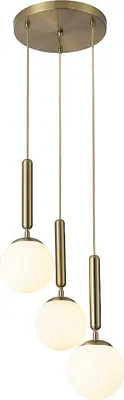 Productafbeelding van Rabalux 5353 Hanglamp met 3 spots, Divina, E14, goud-wit, rond, modern, diameter 370mm